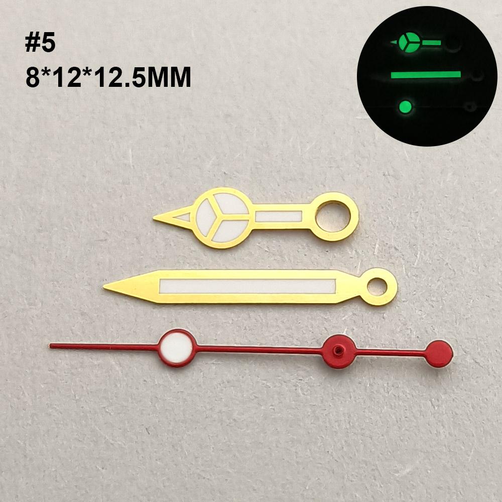Uhrzeiger C3/bgw9 Blau Grün Leuchtend passend für NH-35-36 Uhrwerk Mechanische Armbanduhr Zubehör Silber Gold Roségold Schwarz