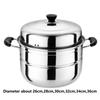Mit Dämpfeinsatz Edelstahl Kochgeschirr Mehrzweck Suppen-Dampfgar-Topf Induktionsherd Gas