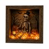 Unique Halloween Gifts Lighted Frame Ornaments, Light Up Shadow Box, Warm Small Figures Atmosphere LED Lights for Home Living Room Bedroom Decor