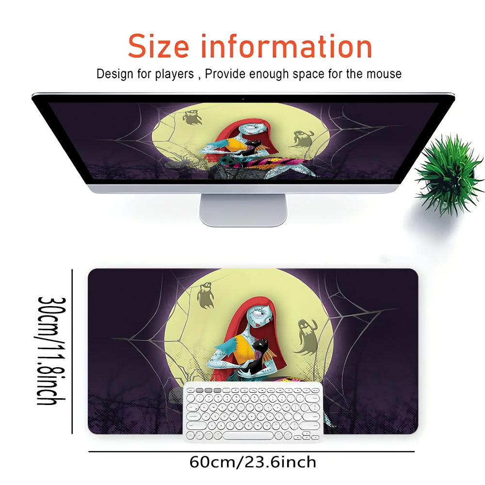 Nightmare Before Christmas Large Gaming Mouse Pad Nonslip Rubber Base Waterproof Desk Mat For Office Pc Laptop