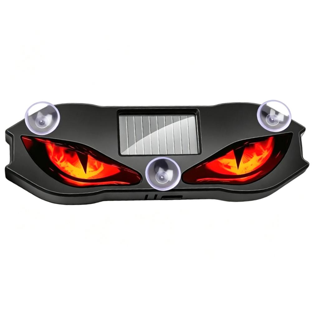 Creative Car Demon Eye Light Cool Flashing Solar Warning Light Safety Suction Cup Installation Rear Window Light Auto Decoration