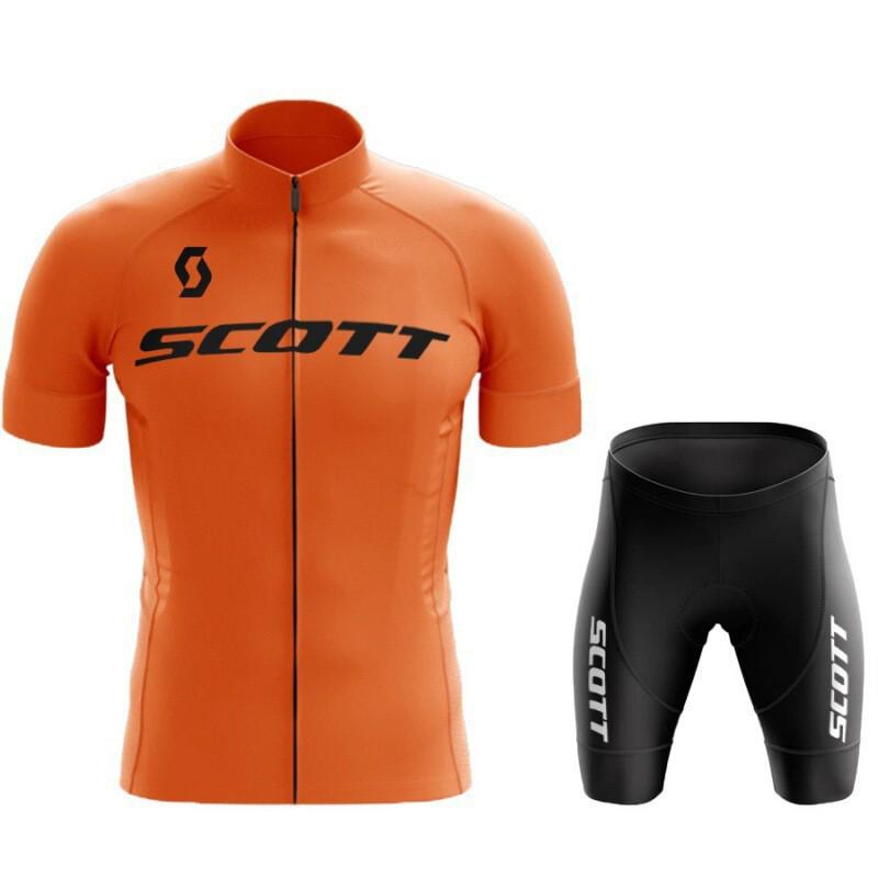 SCOTT Mens Cycling Jersey Short Sleeve Breathable Quick-Dry Performance Bike Shirt Customizable Design