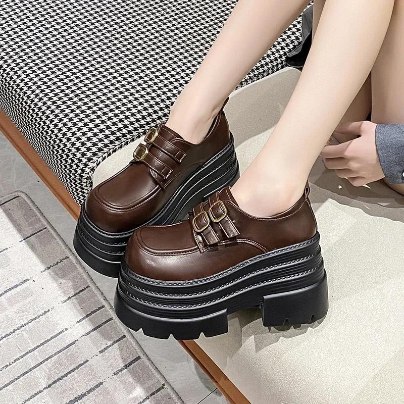 Fashion 10CM Platform Women Loafers Shoes Flats Casual Cozy Sport Shoes Woman 2024 Trend Autumn Designer Sneakers Walking Mujer Zapatos