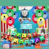 Vibrant Thomas Articole de Petrecere Aniversară pentru Copii Decor Balon Banner Topper pentru Brioșe