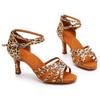 Latein Tanzschuhe Damen Damen Hoher Absatz Tango Salsa Ballroom Standard Tanzschuhe Absatz 7cm Indoor