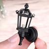Leorx Vintage DIY Dollhouse 1 12 Dollhouse Miniature LED Wall Light Lamp (Black)