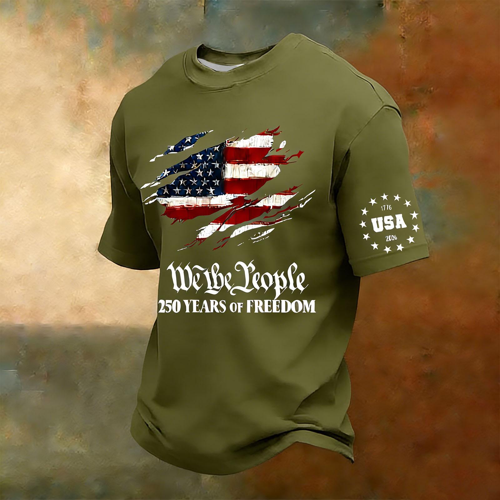 Men s Casual Round Neck Short Sleeve T-Shirt L