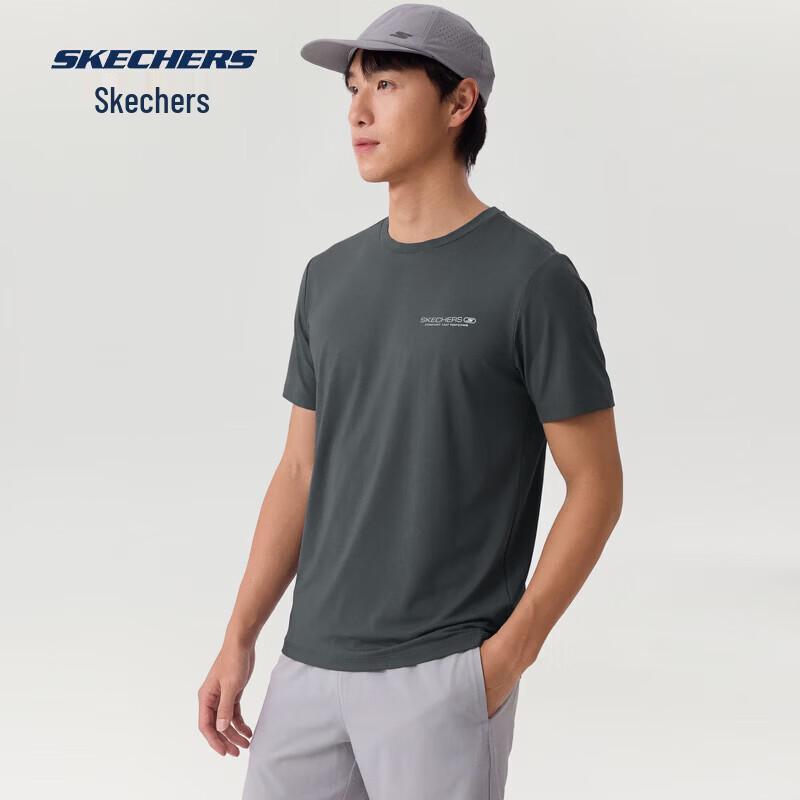 

Skechers Men s P226M258 Moisture-Wicking Knit T-Shirt 2XL