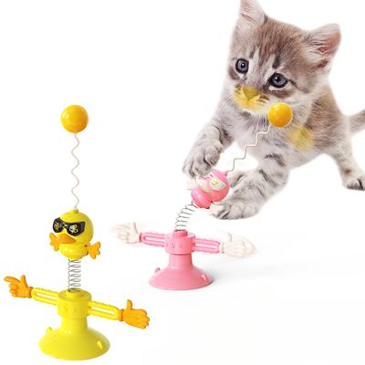 Plateau tournant pour chat, jouet éducatif interactif en forme de moulin à vent pour soulager l'ennui