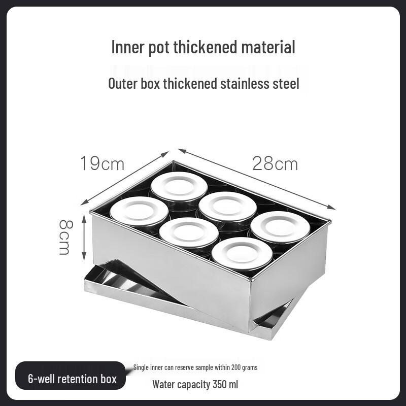 Molona Stainless Steel Food Sample Retention Box Set