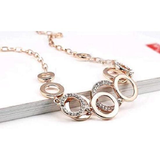 Jewellery Sets for Women Crystal Studded Necklace Jewellery Set Bracelet with Earrings For Girls/Women