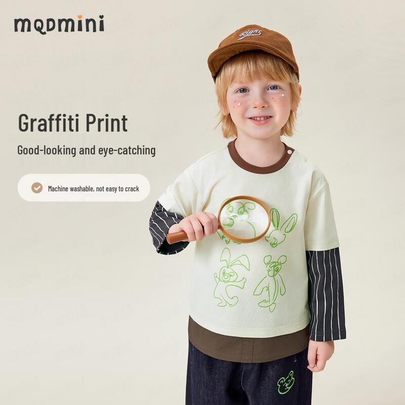MQDMINI Boys' Weekend Farm Faux Layered Long-Sleeve T-Shirt
