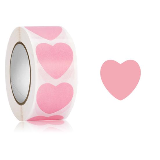 1 Roll Label Sticker Self-adhesive Strong Stickiness Thank You Heart Pattern Sticker Snowflake Label for Valentine's Day