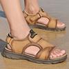 Large Size Sandals Men's Shoes Summer New Men's Outdoor Leisure Hollow Wear-resistant Soft Sole Breathable Beach Shoes Men