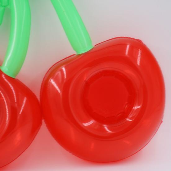 Cherry Inflatable Cup Holder PVC Floating Drink Coaster Lightweight Waterproof Cup Stand for Pool Beach