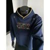 American Style Embroidered Letter Hoodie Men Women - Loose Fit Heavyweight Long Sleeve Sweatshirt