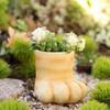 Ghiveci pentru plante suculente cu formă de lăbuță de pisică Rășină Ghiveci de plante cu gaură de drenaj Mini ghiveci decorativ drăguț pentru interior Exterior Suculente Birou Acasă