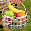 Multipurpose Stainless Steel Meshes Drainer Basket For Fruits Vegetables Snacks Utensils Kitchens Dining Room Organization