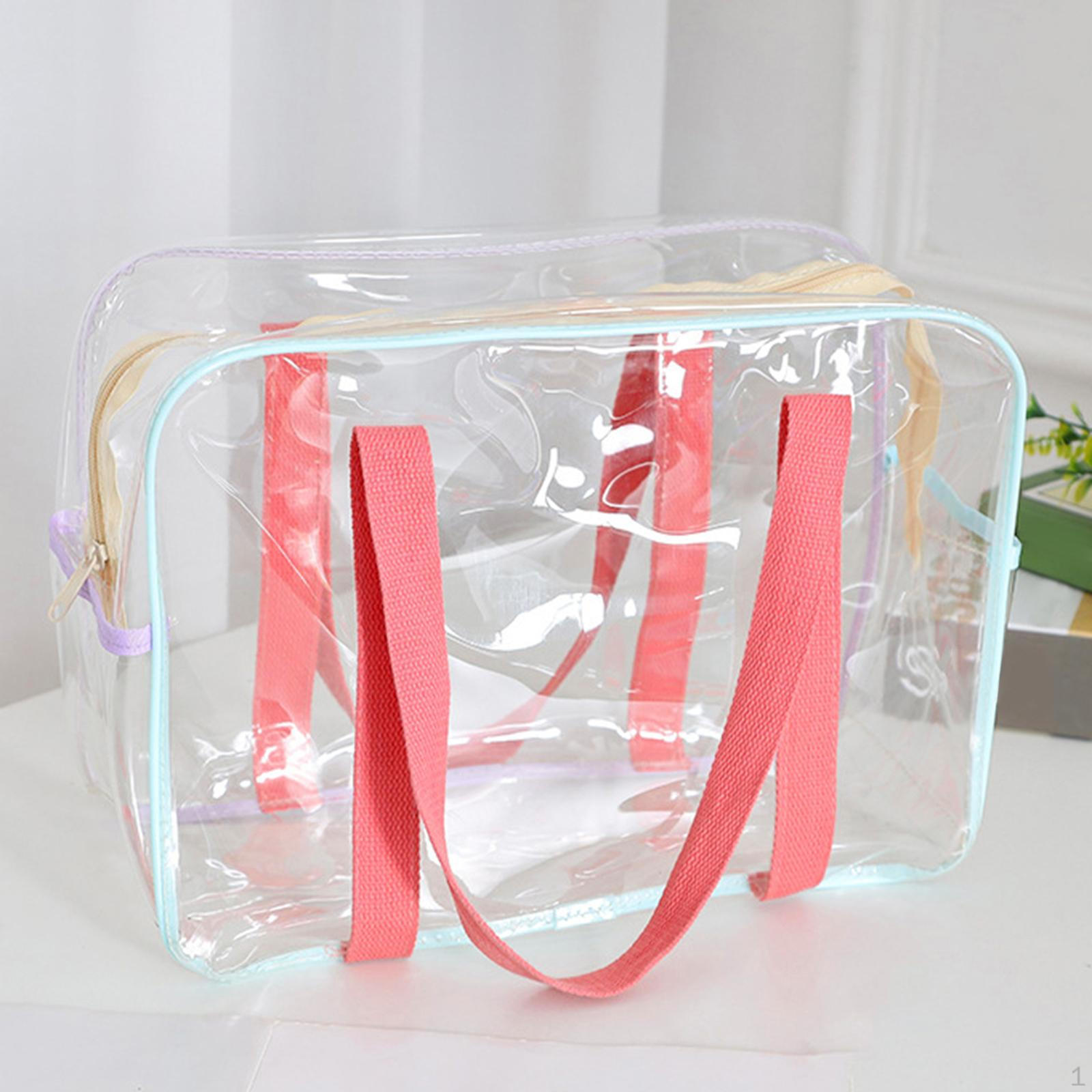 Сумка-тоут на плечо с застежкой-молнией Прозрачные органайзеры для багажа для игр Отпуск 35cmx26cmx13cm 940₽