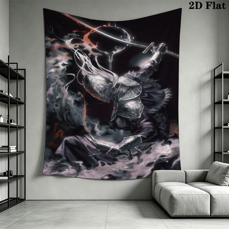Elden Ring Land Wall Hanging Printed Fabric Blanket Decorative Tapestries for Bedroom Living Room Home Decor