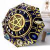 Magic Pentagram Compact Travel Automatic Umbrella Compact 8-Rib Lightweight Compact Design Travel Essential Compact Folding Umbrella
