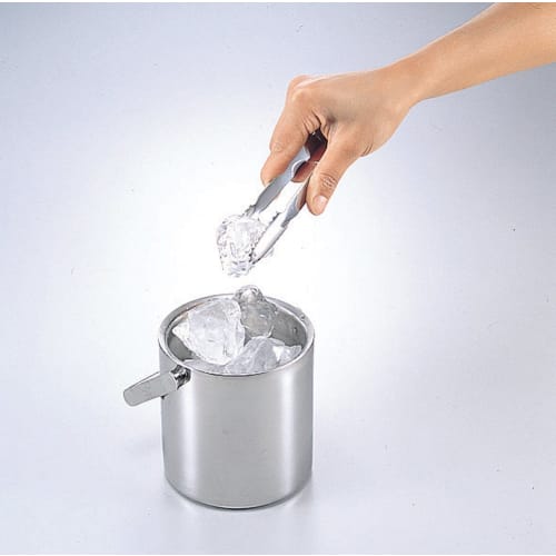 PEARL METAL Easy Wash Stainless Steel Ice Tongs [Made In Japan] C-8681