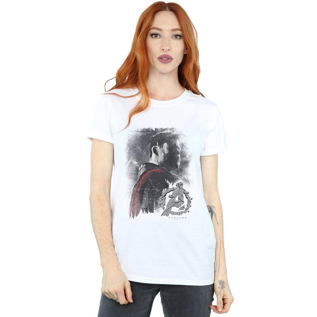 Marvel Womens/Ladies Avengers Endgame Thor Brushed Cotton Boyfriend T-Shirt