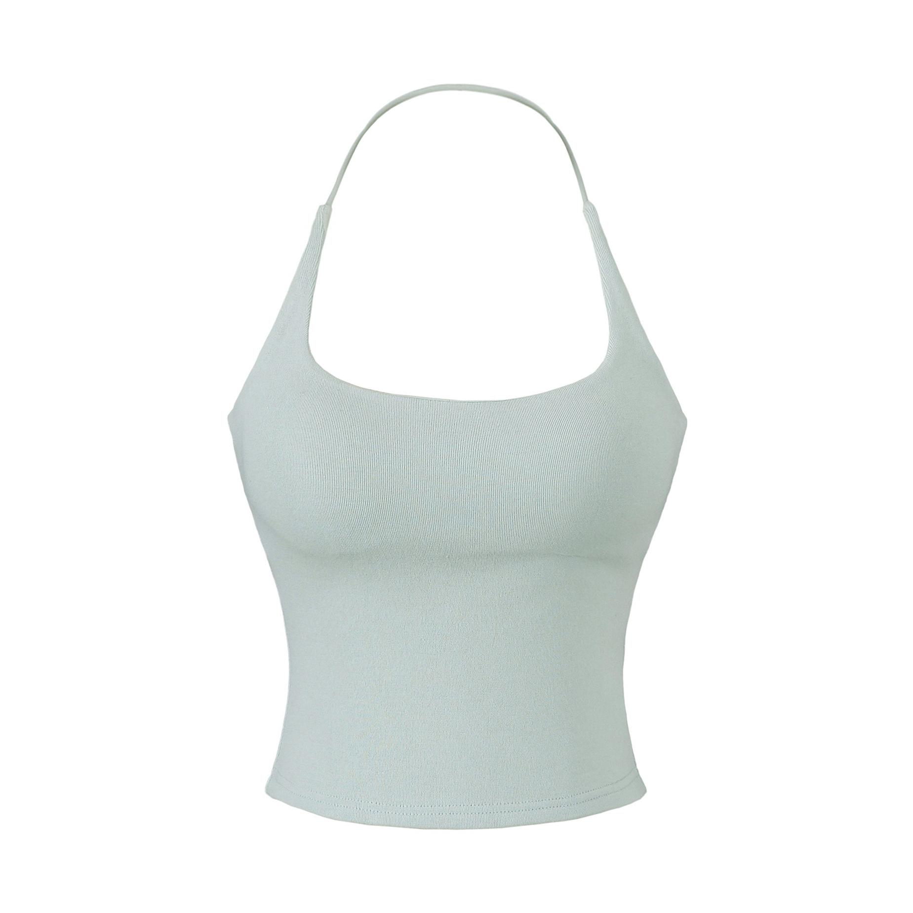 Spicy Girl Slimming Thickened Camisole 2026: Early Spring Backless Sleeveless Top with Chest Pads Medium