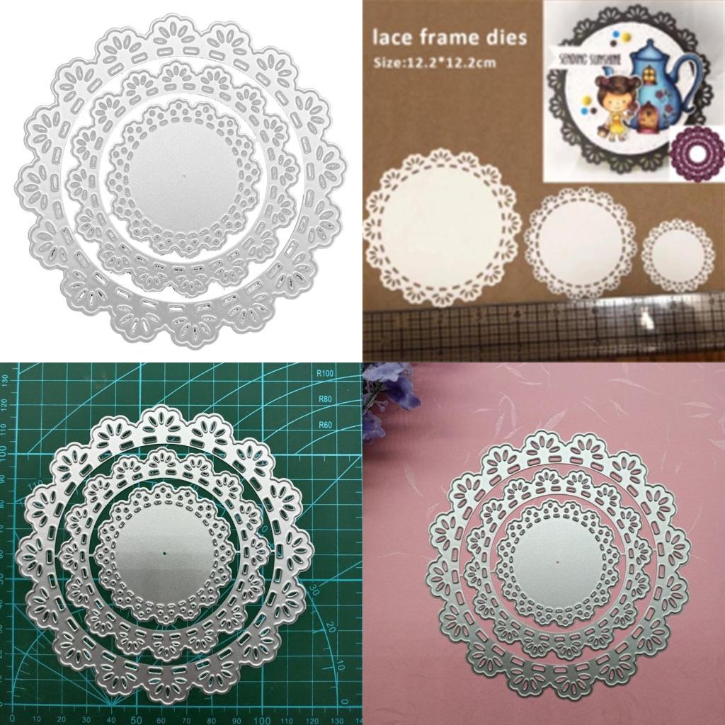 Кружевные высечки-круги для DIY подарочных открыток, скрапбукинга, фотоальбомов, бумажного творчества X3UC China Mainland