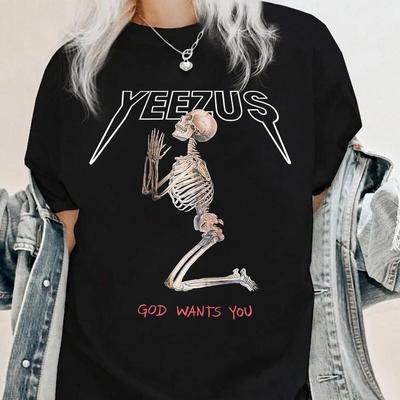 2026 Summer Fashion Trendy Tee Men Women Vintage Top Kanye West Yeezus Tour Vintage T-shirt Hip Hop Streetwear Oversized Tshirt Short Sleeve Casual