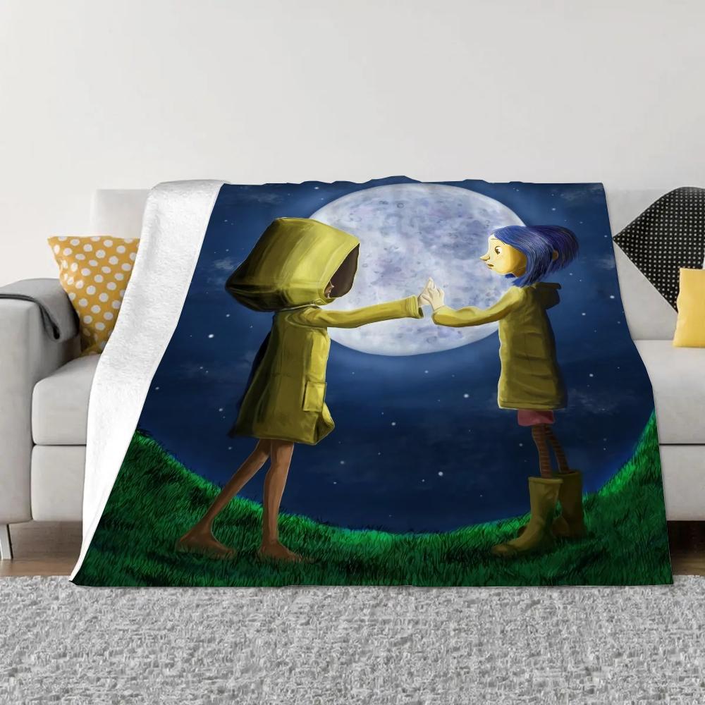 Coraline Fleece Blanket King Size Fluffy Soft Blankets & Throws Bed Throw Home Interior Microfiber Bedding Knitted Plaid Knee &
