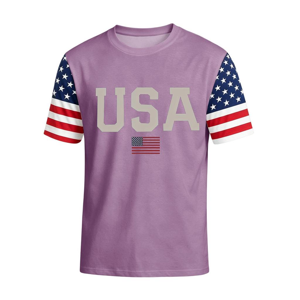 Camiseta casual para hombre con cuello redondo, ligera, transpirable y de manga corta