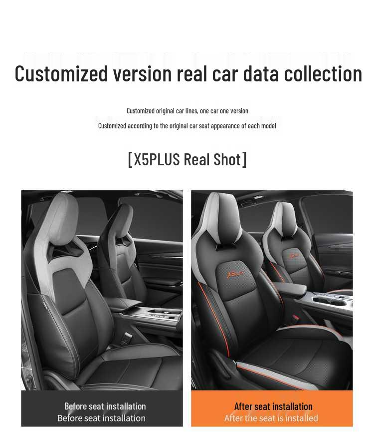 Changan X5 Plus All-Season Universal Leather Seat Cover - Breathable, Full Coverage Cushion.
