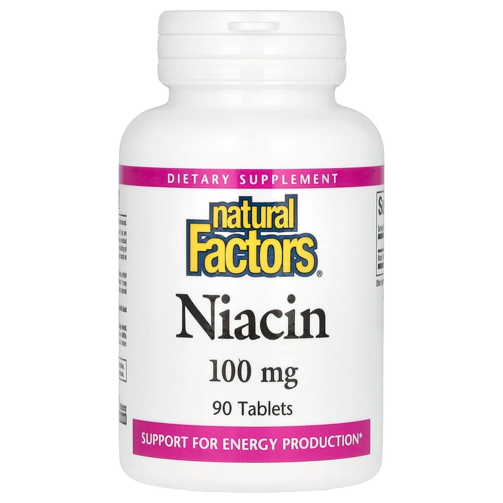 Natural Factors Niacin 100mg, 90 Tablets
