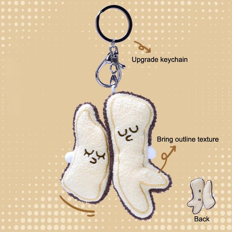 Cute Medicinal Herb Plush Doll Pendant Cartoon Medicine Pot And Herbs Keychain Toy  Bag Decoration Accessories Gift
