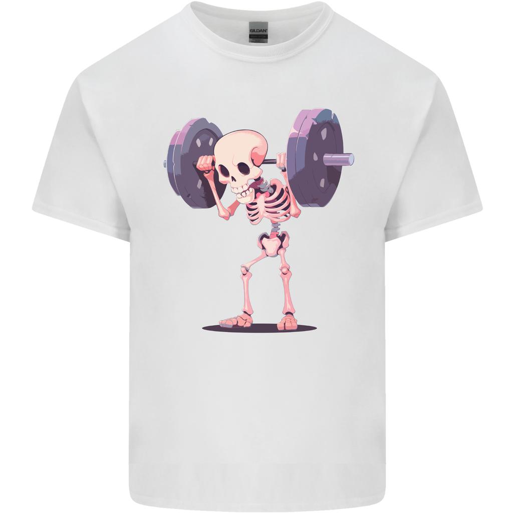 Gym Skeleton Bodybuilding Training Top Unisexs Light Cotton TShirt