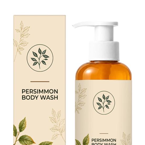 xiaobudian Persimmon Body Wash, Gentle Daily Cleanser for All Skin, 100ml Mild Deep Cleansing Deodorizing Soap Bar Women Men