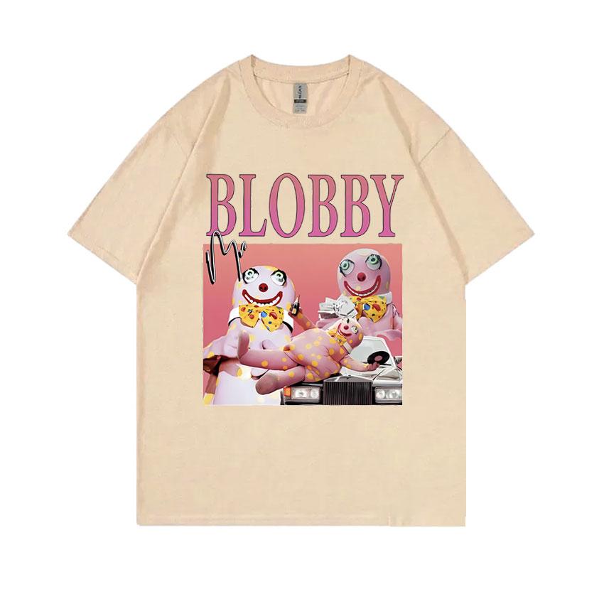 Mr Blobby Funny Meme Tshirt Unisex Women Joke Humor Tshirt Male Fashion Vintage Short Sleeve Unisex Pure Cotton Crewneck T Shirts