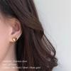 Heart-Shaped Stainless Steel Earrings in Japanese and Korean Style - Simple Fashion Love Jewelry