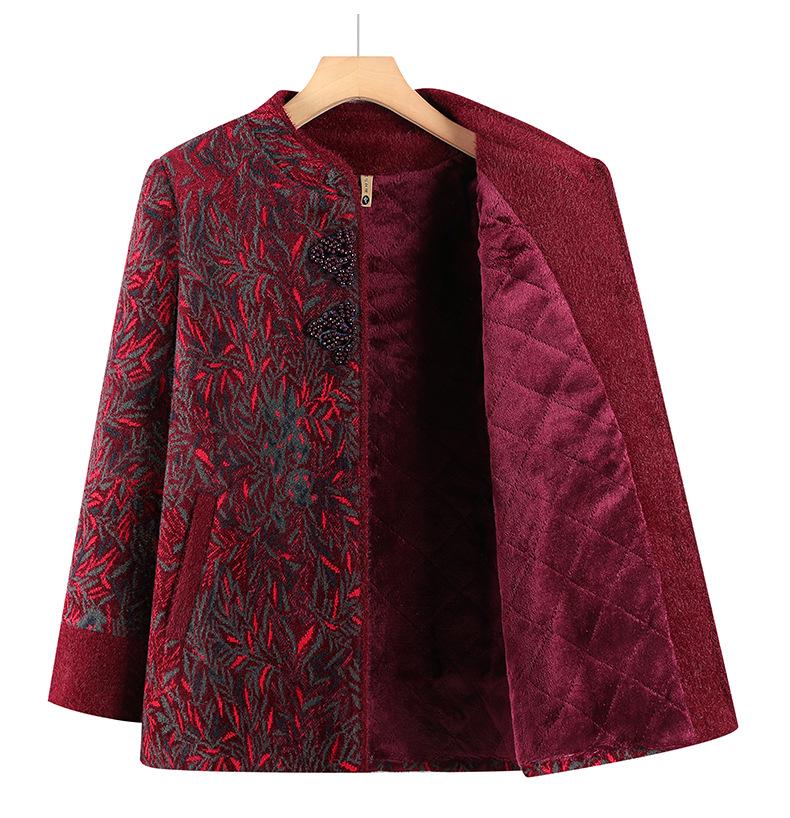 Grandma's Winter Wool Coat - Chinese Tang Suit Jacket for Wedding or Banquet