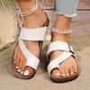 Fashion Fashion Pu Leather Clip Toe Sandals Women Summer 2025 Buckle Decor Platform Slippers Woman Thick Bottom Non Slip Flip Flops