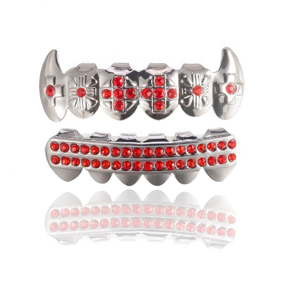 Diamond Color Buck Teeth Hip-Hop Dentures - Halloween Props and Nightclub Mouthguard for Trendsetters
