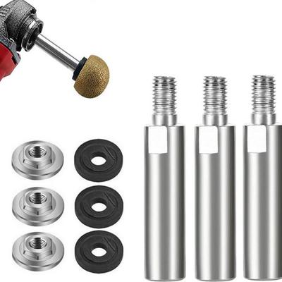 3 st/set 80 mm gängadapteraxel polerskiva slipanslutningsstång polermaskintillbehör M10 vinkelslip förlängningsstång