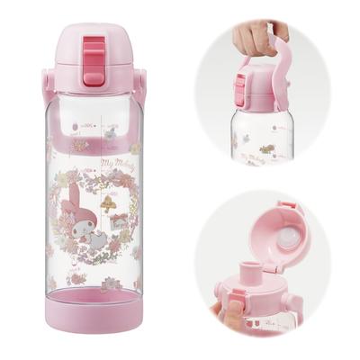 Skater Drink Marker Drink Volume At a with My Bottle, 1L, Easy-to-See Glance, Handle, Plastic, Melody, Paint, Sanrio, PDMK10-A