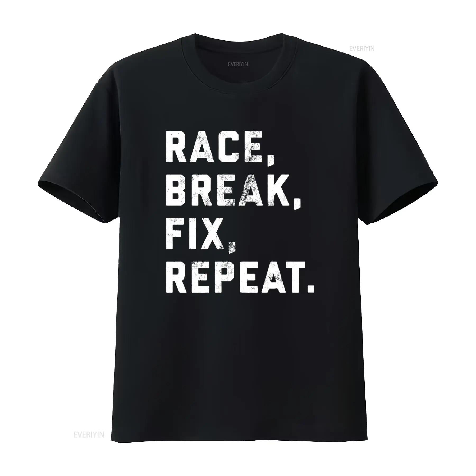 

Race Break Fix Repeat T Shirt for Mechanics Dad Father s Day Car Lover Enthusiast Racer vintage Washed Breathable streetwear ... S разноцветный