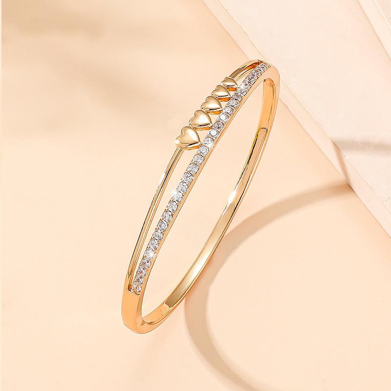 New product stacked love zircon bracelet light luxury design jewelry