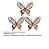 Rusty Butterfly Garden Decor, Hollow Out Butterfly Silhouette Lawn Decoration, Double Layer Butterfly Yard Statues Pathway Signs for Outside Patio