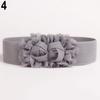 Women Girl Fashion Wide Stretch Elastic Waist Belt Solid Color Flower Waistband KTB