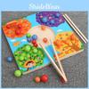 Matching Color Wooden Bead Game Children Hand Eye Coordination Toy Educational