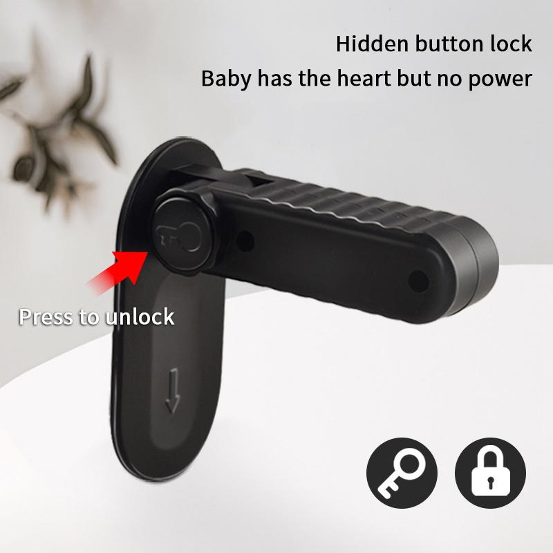 Protection Equipment Baby Safety Locks Plastic Self Adhesive Door Handle Locks No Hole Multipurpose Children Security Protector